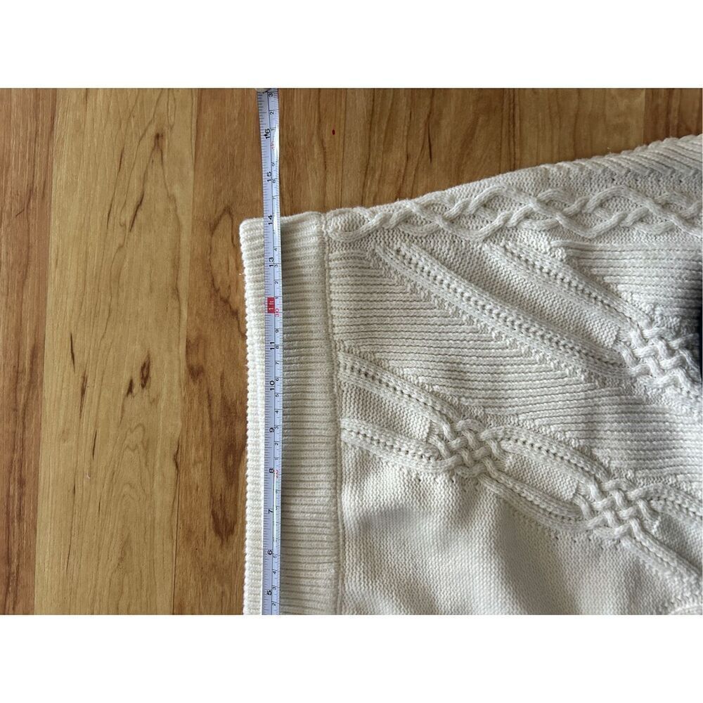 Anthropologie Maeve Cable-Knit Sweater Skirt Ivory size medium - Picture 7 of 9
